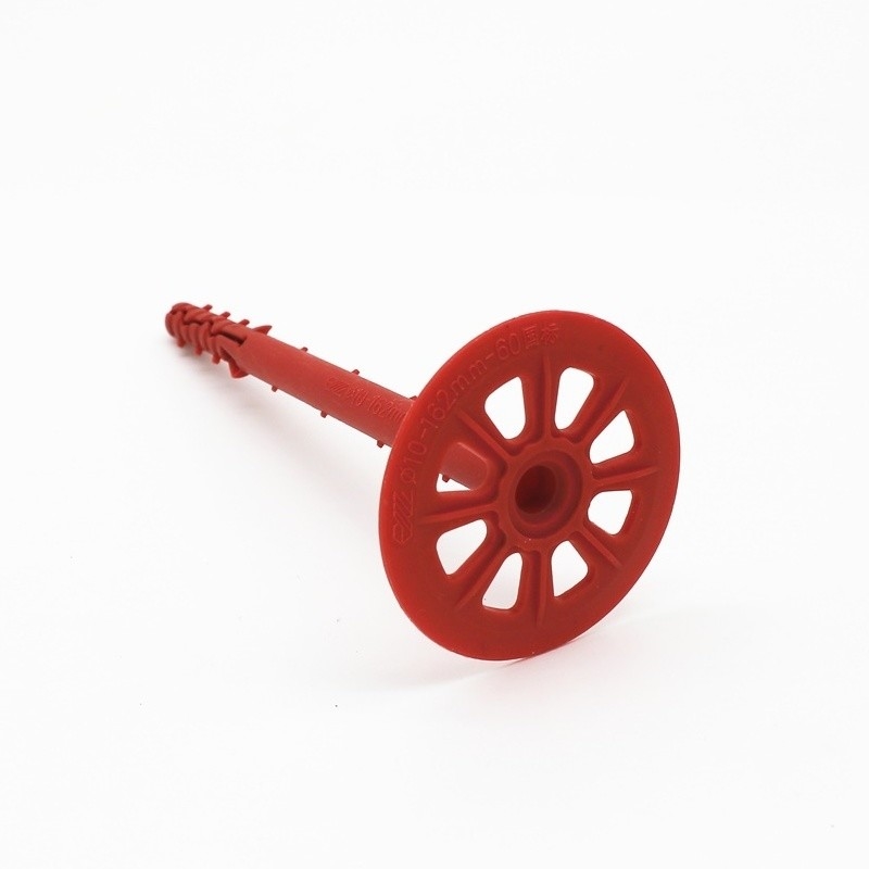 Plastic Rigid Insulation Screws Anchor Rock Wool Thermal Insulation Fixing Anchor 250mm 300mm With Steel Nail