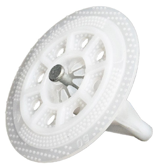25mm~250mm Hdpe Rigid Insulation Anchors White Durable Heat Preservation Fixing Insulation Anchor